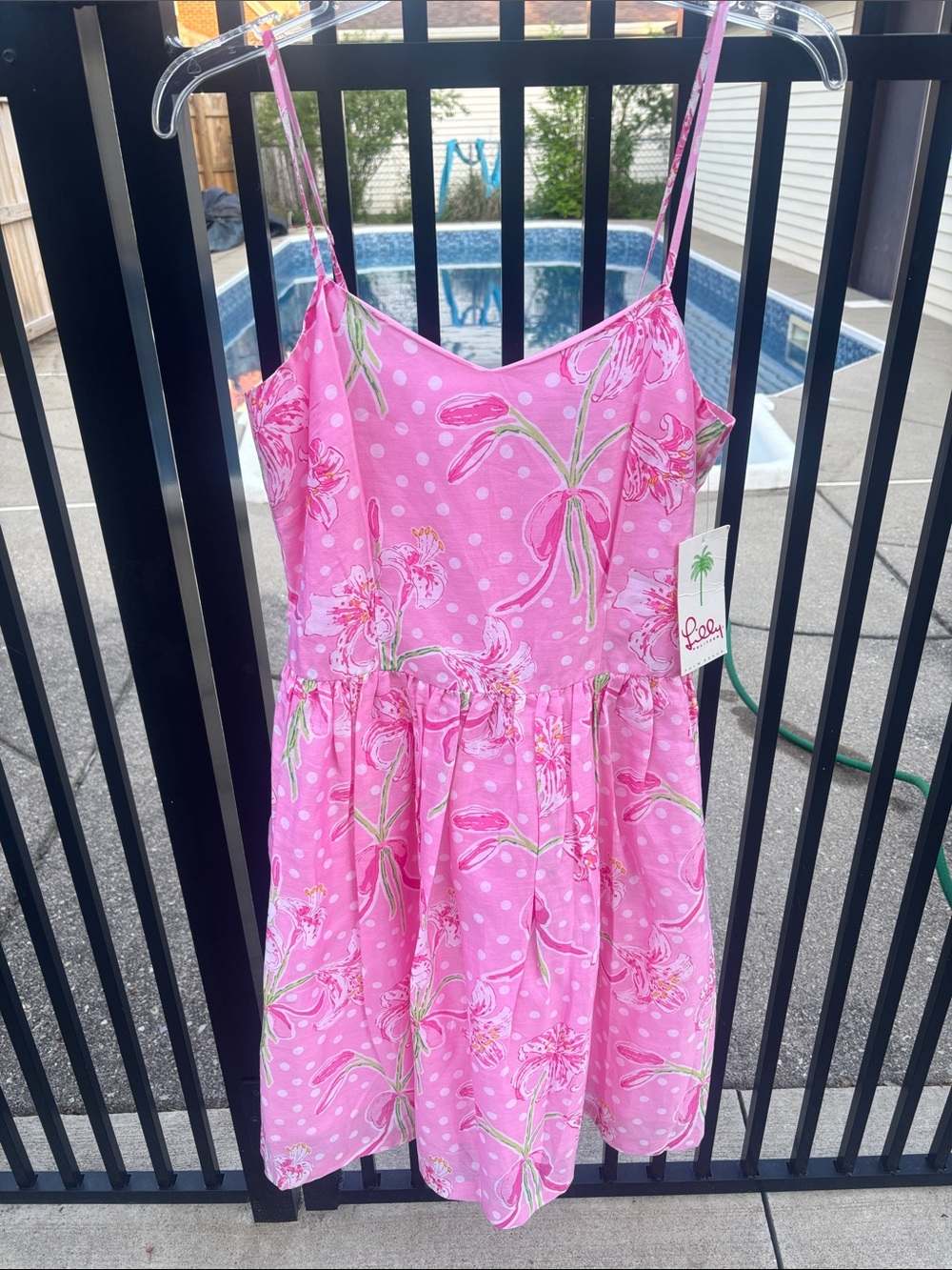 NWT Lilly Pulitzer Pink Floral Spaghetti-Strap Sundress